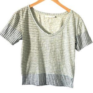 Prana Free Float Short Sleeved Top Blue Green XS